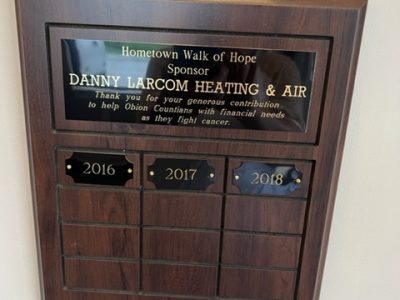 Hometown Walk of Hope Sponsor Award